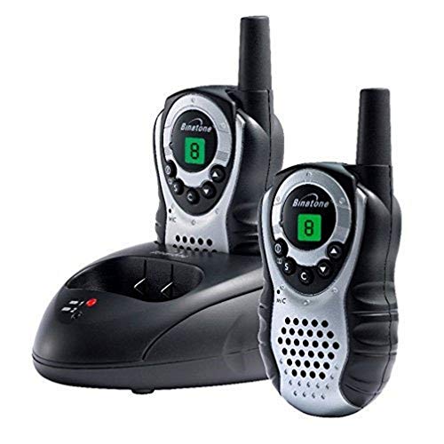 Binatone Latitude 150 - Walkie talkie radio con alcance de hasta 5 km, color negro/plata