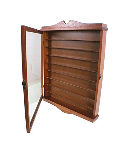 CAL FUSTER - Vitrina porta dedales madera maciza de cedro color avellana. Medidas: 53x41x6 cm.