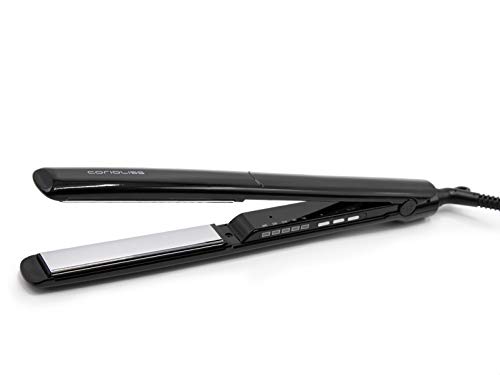 Corioliss C3 - Plancha de pelo, placas basculantes de titanio, temperatura máxima de 235° C, diseño ergonómico, cable de 2,5 m, color negro