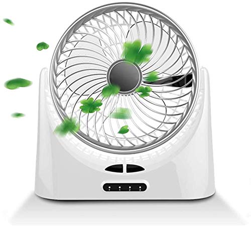 DAI QI Ventilador de circulación del aire del ventilador de mesa La máquina tiene un flujo de aire de tres velocidades que Desk Diseño Fan susurrada luz de la noche de carga rápida de energía Diseño d