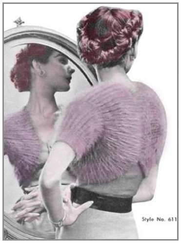 Easy Glamour Knit Evening Bolero Shrug Vintage Knitting Pattern EBook Download (Needlecrafts) (English Edition)
