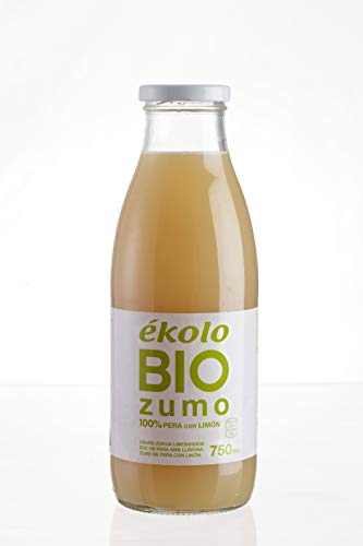 EKOLO Zumo De Pera Limón Ecológico, 100% Exprimido, 6 Botellas 750Ml 4500 ml (68437010011261)