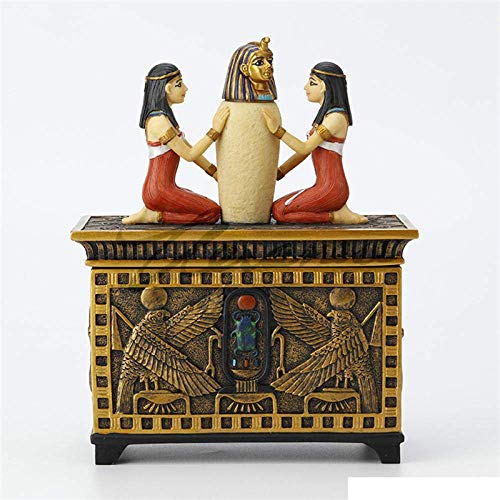Estatuas Estatua Creativo Antiguo Egipto Ramsés Ⅱ Joyero Escultura De Arte Estatuilla Resina Artesanía Decoraciones para El Hogar Regalo De Cumpleaños