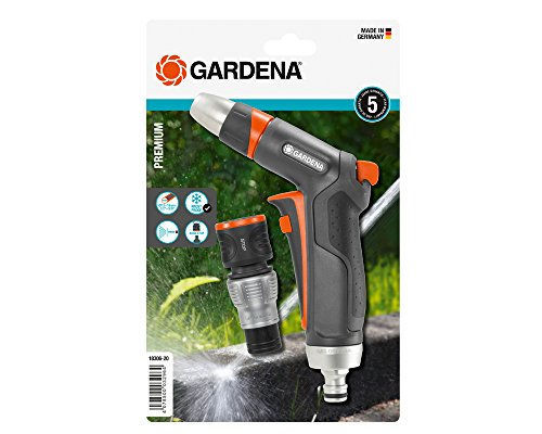 Gardena 18306-20 - Set de boquilla de limpieza Premium, robusta, con pieza de conexión con conector stop