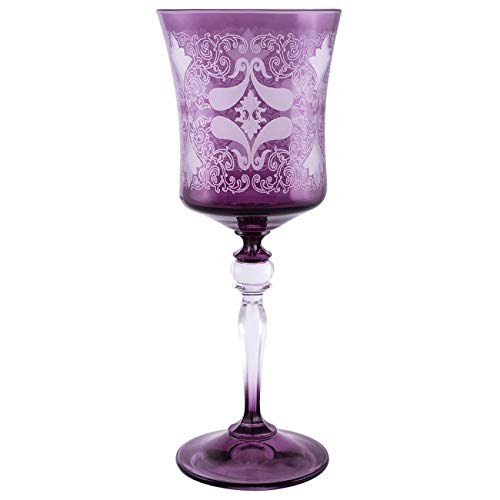 Hayat - Juego de 6 copas de vino (25 cl), color morado