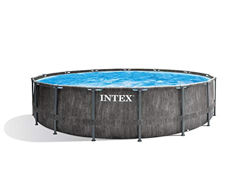 Intex Pool Set Greywood Prism Frame Premium-Juego de alberca (4,6 x 122 cm)