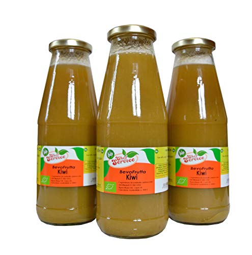 Juego de zumo de kiwi orgánico, 700 ml, receta artesanal de Chef Service, 3 unidades de 700 ml
