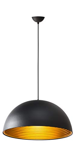 Lámpara Iluminación colgante moderna nordica Rosca E27 para el Restaurante Dormitorio Sala de Estudio Loft Pasillo 40 cm diámetro color negro y oro 45223