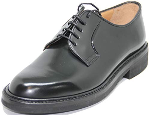 Lottusse 690.Zapato Cordones Pala Lisa,Piel máxima Calidad, Color Negro. (38 EU)