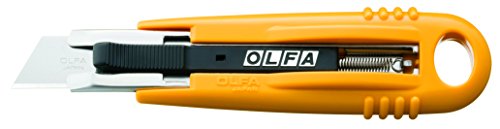 Olfa 330331 Cúter con recogida automática de la cuchilla de 17,5 mm fabricado con plástico reciclado, Negro