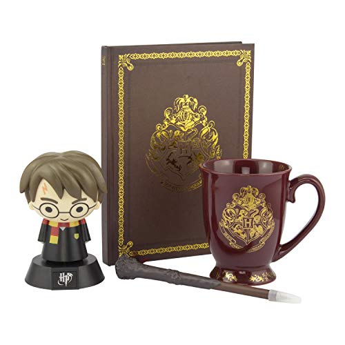 Paladone AMZ6284HP Set de regalo | Producto oficial de Harry Potter | Luz de icono, taza y cuaderno Hogwarts, multi