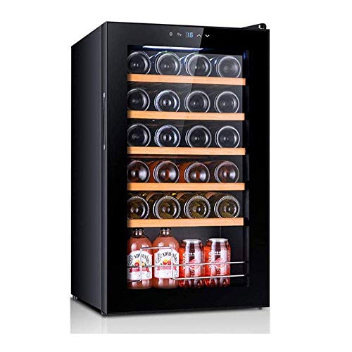 Refrigerador para vinos de mostrador Independiente con 24 Botellas, refrigerador para vinos con compresor antiescarcha Integrado o Independiente con Control de Temperatura de Memoria Digital para Vi