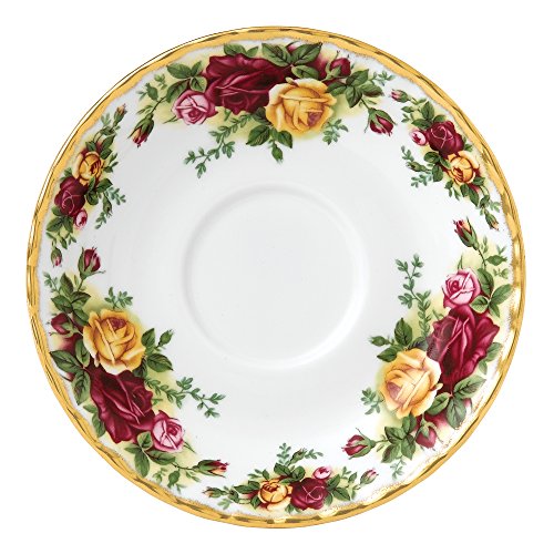 Royal Albert Old Country Roses - Plato de té (14 cm), color blanco