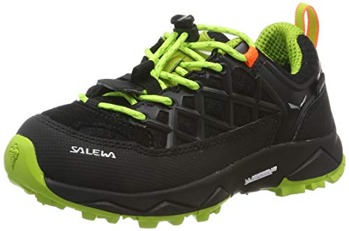 Salewa JR Wildfire Waterproof, Zapatos de Senderismo Unisex Niños, Negro (Black Out/Cactus), 34 EU