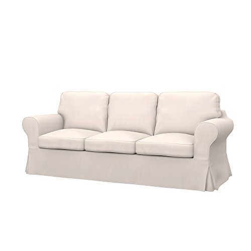 Soferia - IKEA EKTORP Funda para sofá de 3 plazas, Eco Leather Creme