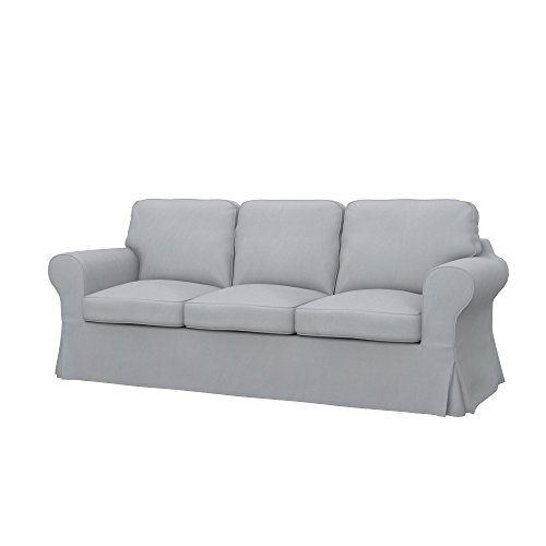 Soferia - IKEA EKTORP Funda para sofá de 3 plazas, Eco Leather Light Grey