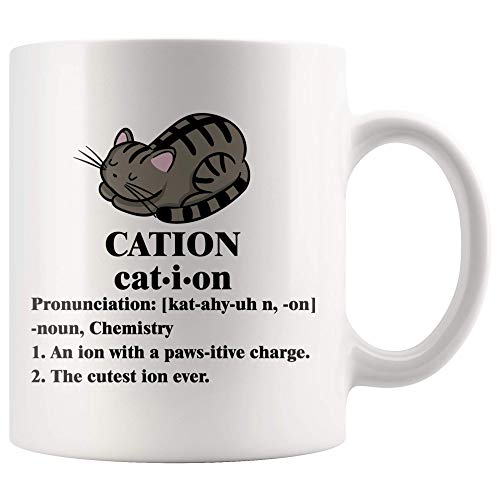 Taza té cerámica uso prolongado Cation Chstry Cat Lover Feline Kitty Gatito Taza bebida café Regalo