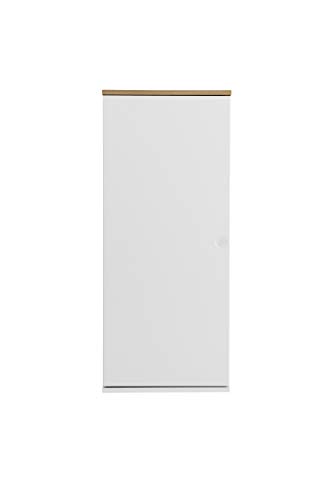 TENZO Dot - Estantería de Pared con 1 Puerta (Madera de Haya, 95 x 26 x 40,5 cm), Color Blanco y Roble