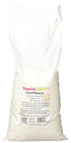 TrendLight 890018-2 - Cera de parafina Pura para Hacer Velas (2 kg), Color Blanco