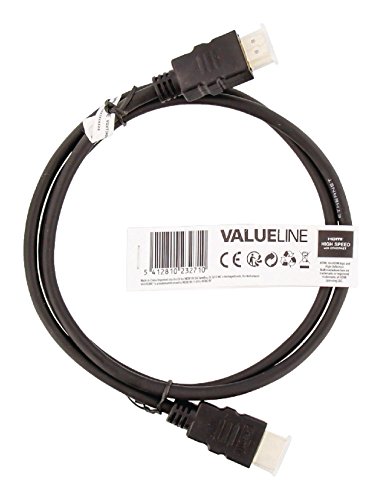 Valueline - Cable Hdmi De Alta Velocidad con Conector Hdmi Ethernet – Conector Hdmi De 1.00 M En Color Negro