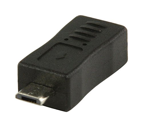 Valueline VLCP60904B Adaptador de Cable Micro USB B Mini USB B 5-Pin Negro - Adaptador para Cable (Micro USB B, Mini USB B 5-Pin, Male Connector/Female Connector, Negro)