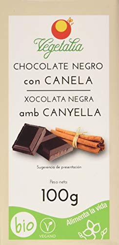 Vegetalia, Barrita grande de chocolate (Negro con Canela) - 100 gr.