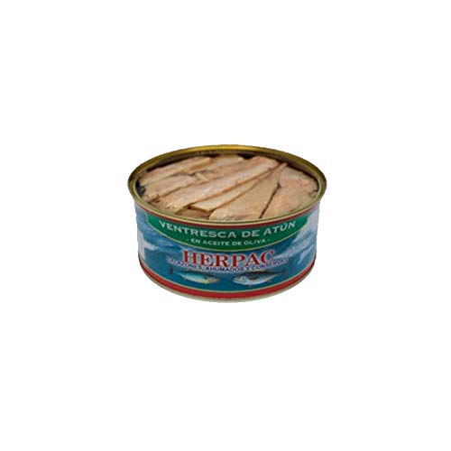 Ventresca de atun en aceite de oliva - Lata de 1030 gr - Herpac. Salazones, ahumados y conservas (Pack de 1 lata)