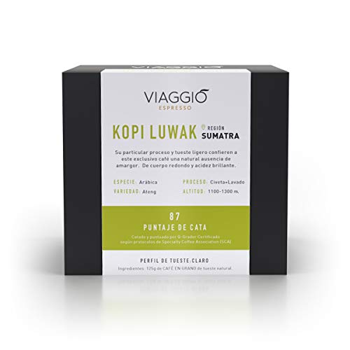Viaggio Espresso Café de especialidad en grano Kopi Luwak Sumatra (125 gr.)