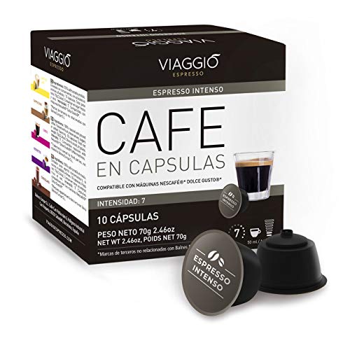 Viaggio Espresso Cápsulas de café compatibles con máquinas Dolce Gusto Espresso Intenso (60 Cápsulas)