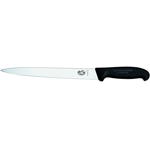 Victorinox Küchenmesser Schinkenmesser Fibrox Länge: 36 cm Cuchillo, Acero Inoxidable, Negro, 36