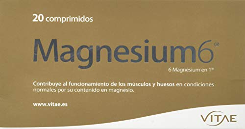 Vitae Magnesium6 Comprimidos, Blanco y Marron, 20 Unidades