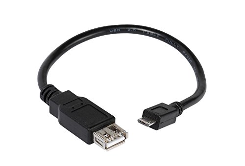 Vivanco OTGVVADAPT Cable Adaptador OTG (USB-Acoplamiento, Micro USB-connettore) Negro
