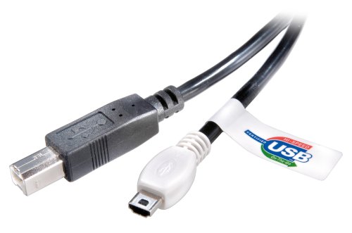 Vivanco USB Mini A/USB B, 1.8 m - Cable USB (1.8 m, Mini-USB A, USB B, 480 Mbit/s, 1.8 m) Negro