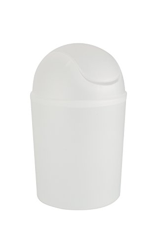 Wenko 15199100 Arktis - Cubo de la basura con tapa giratoria, 4.5 L, 32 cm, color transparente