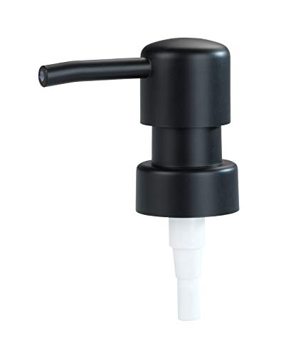 WENKO Recambio dispensador negro, redondo - Bomba para el jabón, Plástico (ABS), 6.7 x 18 x 3.4 cm, Negro