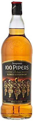Whisky Blended Scotch 100 Pipers - 1 botella de 1L