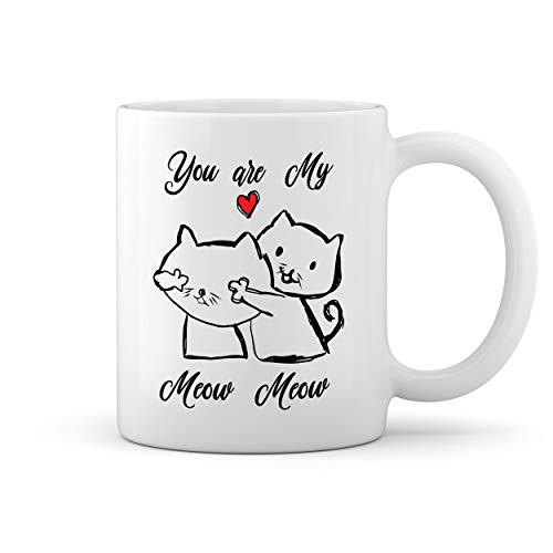 You Are My Meow Meow Kitty valentine day Blanco taza Mug