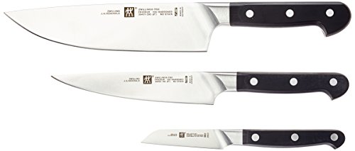 Zwilling Juego de cuchillos Pro 3 piezas, acero inoxidable, plata/negro, 48 x 38 x 28 cm
