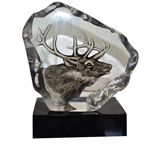 ACEVER 10,92 cm de 14,99 cm mano-grabadas sueco de cristal de Escultura Figura decorativa, diseño de piel de serpiente