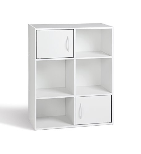 Alsapan 94484 Compo 11 - Mueble Organizador (6 Compartimentos y 2 Puertas, 61,5 x 29,5 x 80 cm), Color Blanco