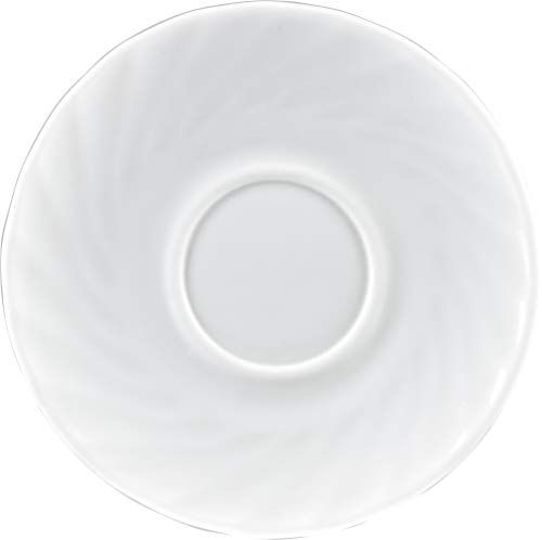 Arcoroc Trianon - Platillos de café (6 unidades, 145 mm de diámetro), color blanco