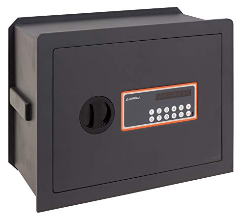 Arregui Plus C Electrónica 181150 Caja fuerte de empotrar, 10+3 mm de espesor, apertura electrónica, con fondo regulable, 32x42x20 a 30 cm, 15 a 26 L