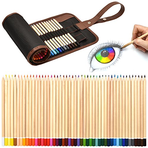 Artina Set de lápices de Colores Torino 49 Piezas en Estuche Enrollable - Lápices de Dibujo para Pintar y esbozos fantástico