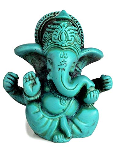 Baby Ganesha Ganapati Ganesh Estatua de la suerte de latón 3 cm