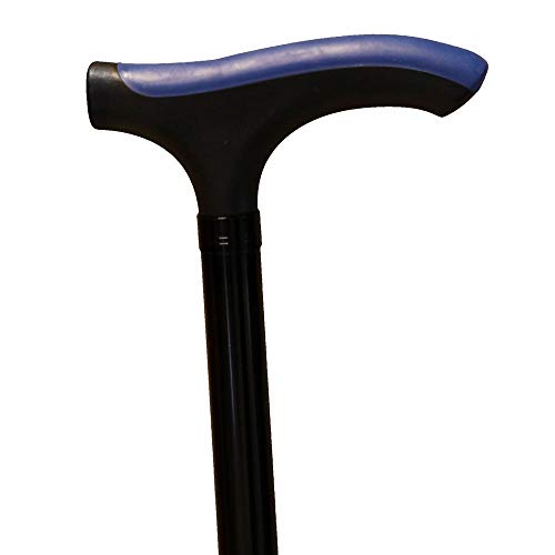 Bastón muletilla aluminio extensible y plegable T-handle Advance azul