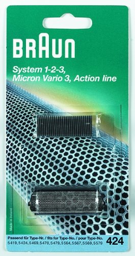 Braun - Combi-pack 424 - Láminas de recambio + portacuchillas para afeitadoras System 1-2-3/Vario/Action Line