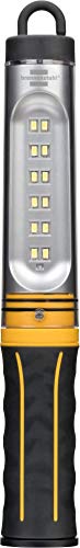 Brennenstuhl lámpara de taller portátil LED WL 500 A con batería recargable, protegida contra polvo y llovizna (520 lm, iluminación de trabajo hasta 24 h, LED SMD Seoul, carga USB, IP54)