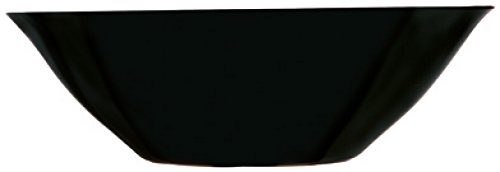 Dajar Ensaladera Carine Black de 27 cm y cristal, color negro, 27 cm