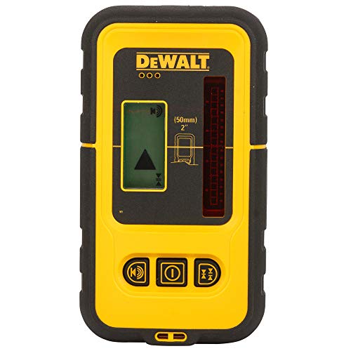 Dewalt DE0892-XJ Receptor/detector láser para DW088 y DW089, hasta 50 metros, fácil manejo, carcasa a prueba de humedad y salpicaduras, pantalla LCD, 0 W, 0 V