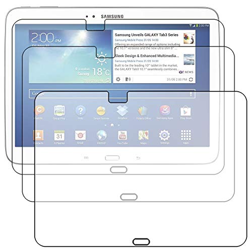 ebestStar - Para Tablet Samsung Galaxy TAB 3 10.1 10" P5200 / P5210 / P5220 / GT-P5210ZWAXEF - LOTE DE 3 FILM PROTECTORES DE PANTALLA ANTI-SCRATCH / proteccion de pantalla táctil, LCD, cristal, transparente + paño de limpieza (microfibra / tela)